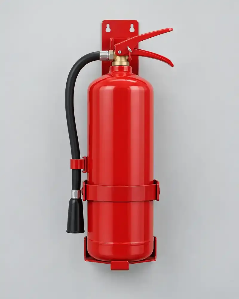 Colgador rojo para pared visto de frente