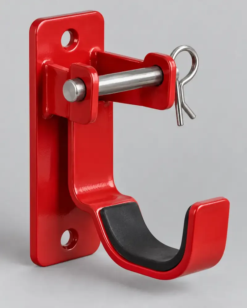 Detalle de pasador y almohadilla de protección
